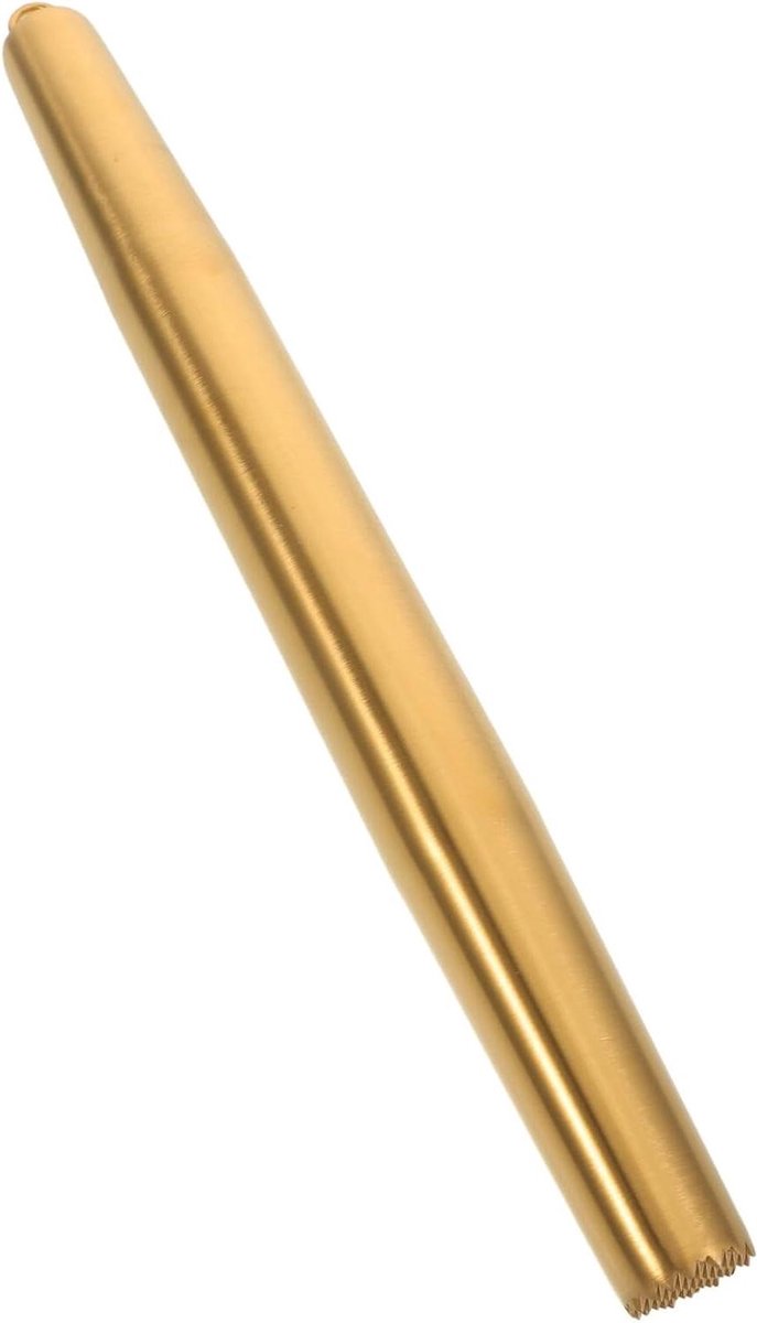 Deegroller Muddler - Keukenstamper - Cocktails Maken - Roestvrij Staal - 35 cm Lengte - Goud