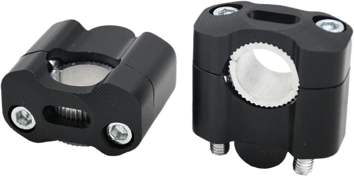 Motorstuurklemadapter - Stuur Riser - Verbeterde Rijervaring - Universele Pasvorm - 22/28 Mm - Zwart