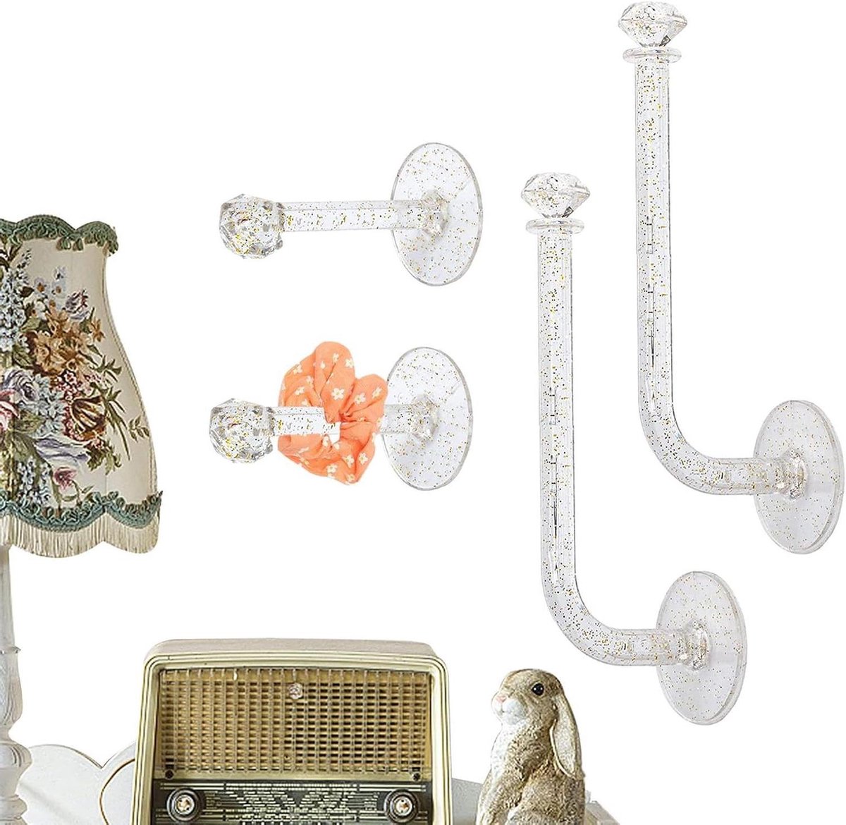 Haarband Rek - Organizer Houder - Accessoires Tonen - Zelfklevende Montage - N.v.t. - Transparant