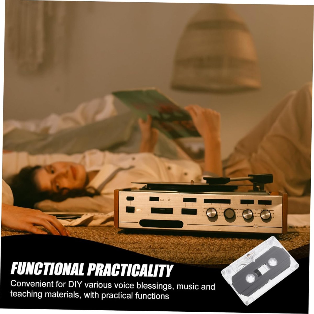 Lege Cassettebandjes - Audio Opnames - Muziek Opslaan - Ruisarm Ontwerp - 8 Stuks - Transparant