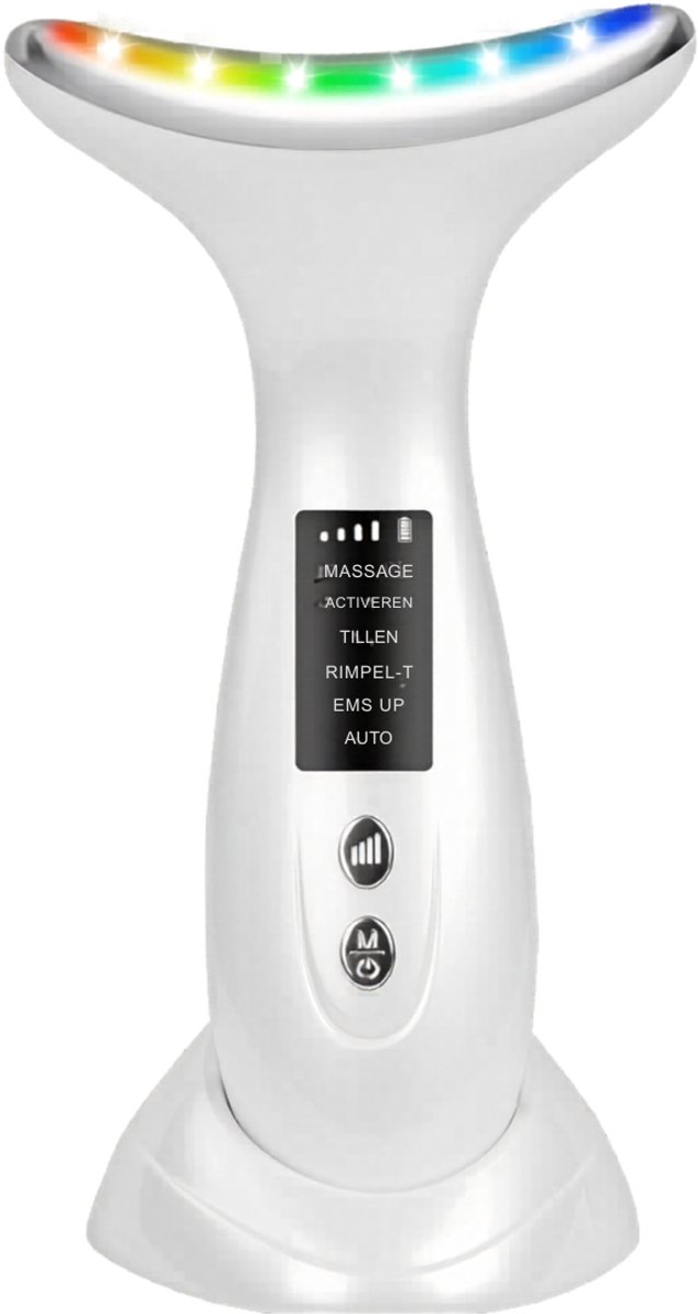 AHD® Gezichtmassage Apparaat - Gezichtsmassage Apparaat - Gezichtmassage Apparaat Elektrisch - Wit - 17cm x 11cm x 6cm