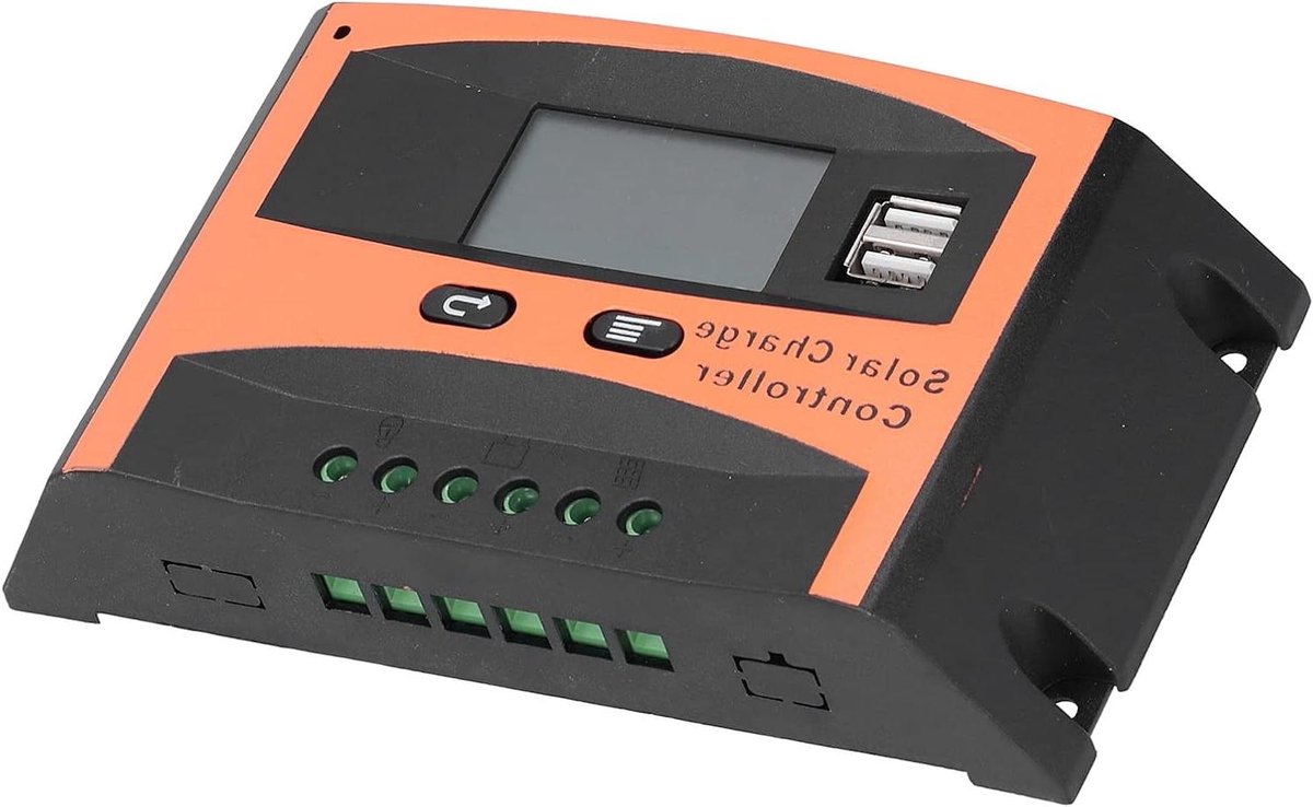 Zonnecontroller - Laadregelaar - Energie Beheer - Dual USB Poorten - 10A - Zwart
