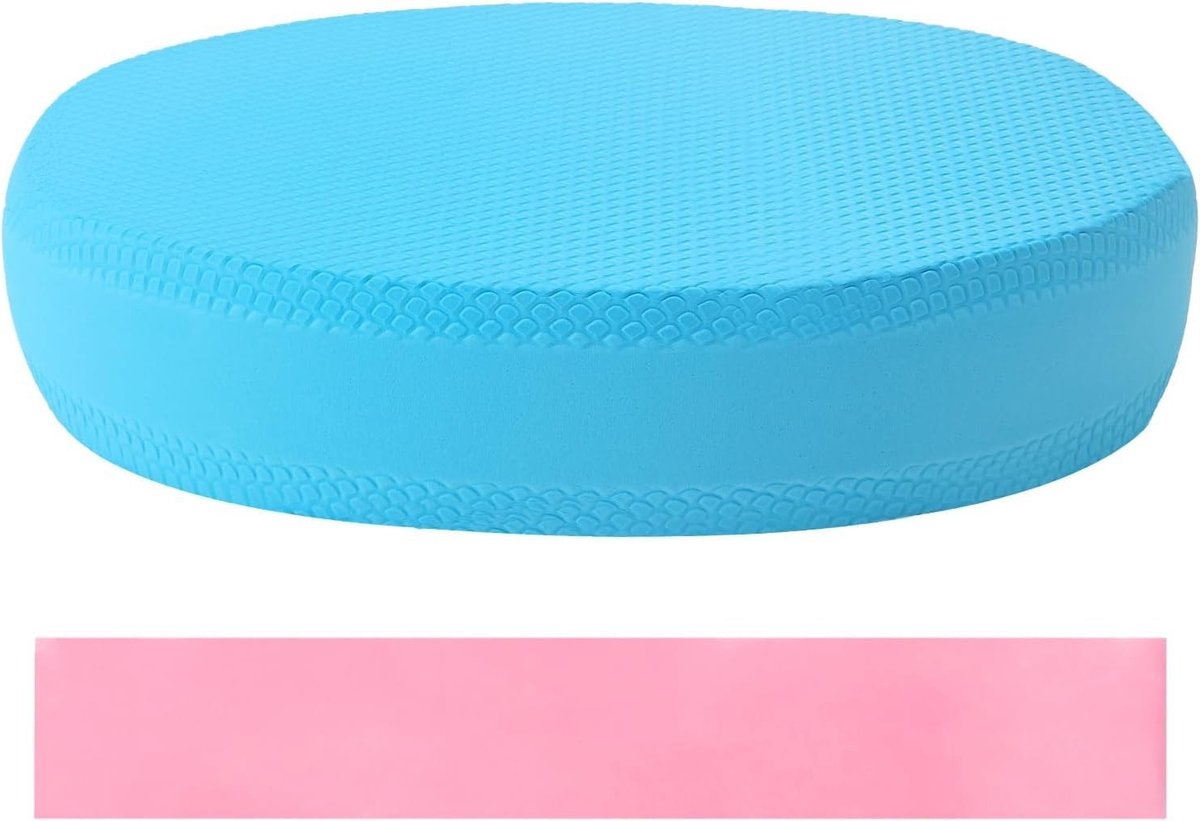 Comfortabele Ovale Balance Pads van Schuim voor Pilates, Dans en Fysiotherapie - Draagbaar Trainingskussen in Blauw voor Verbeterde Stabiliteit en Coördinatie
