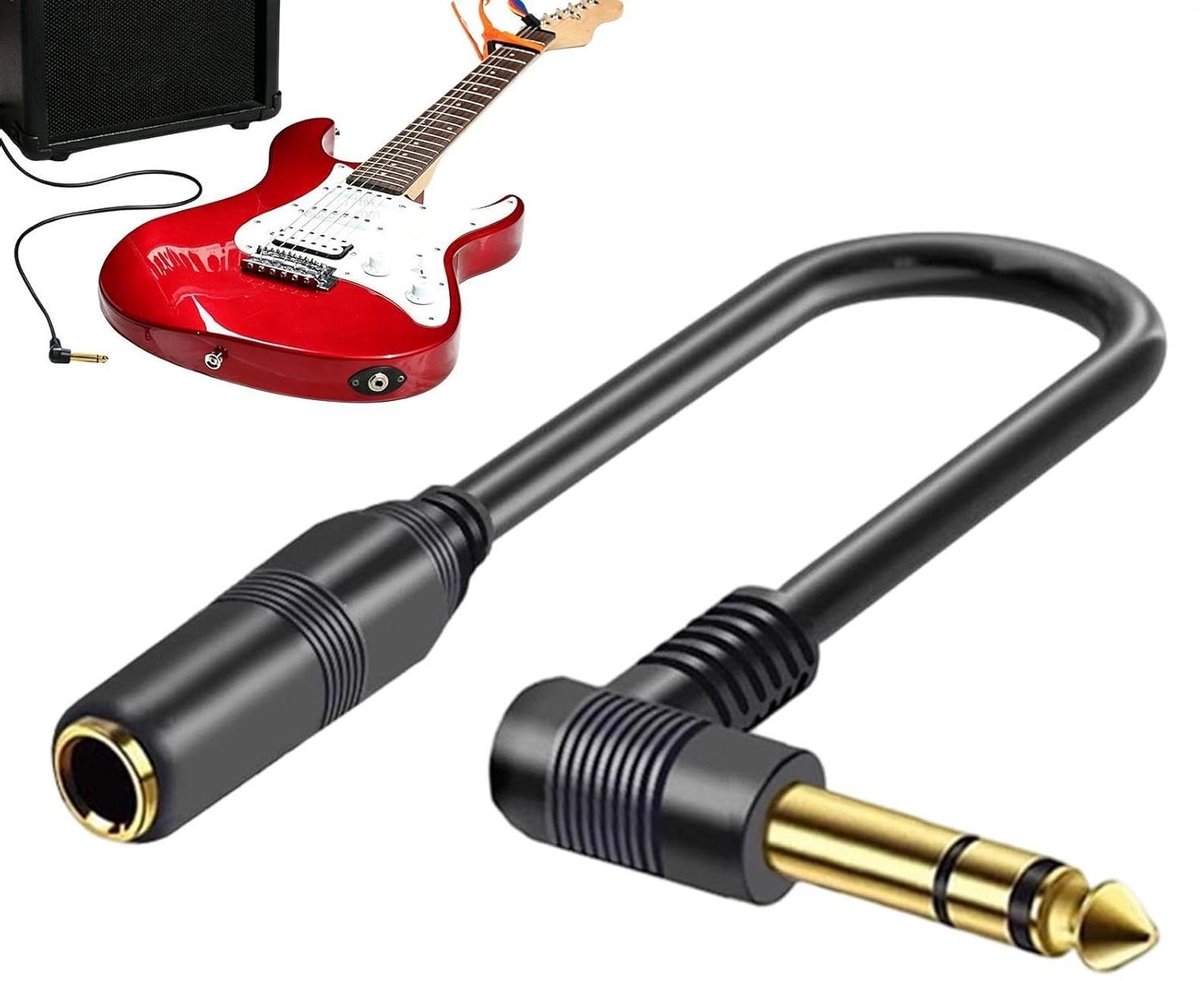 Gitaar Verlengkabel - Audio Kabel - Muziek Optredens - Ingebouwde Afschermlaag - 1 meter - Zwart