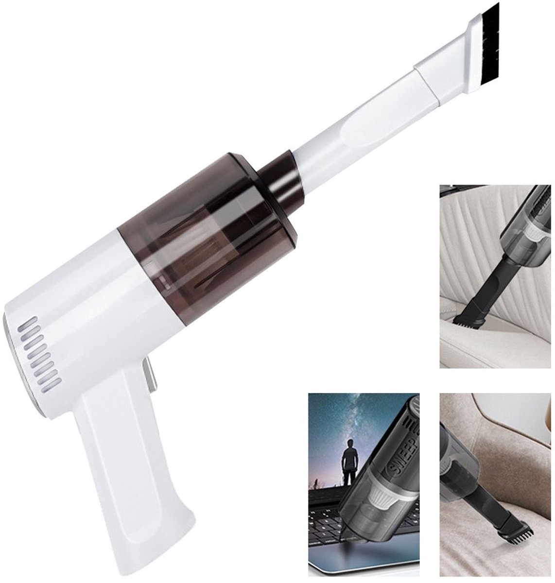 Handstofzuiger, 120W draadloze handstofzuiger, 9000P, stofzuiger met 1500mAh accu, tafelstofzuiger, draadloze stofzuiger, handstofzuiger geschikt voor auto's, huizen en keukens.