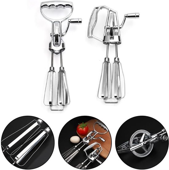 Handmixer Keuken - Beslagmixer Slagroom - Bakken en Koken - Drie Snelheden Instelbaar - 26 cm - Zoals Afgebeeld — afbeelding 4