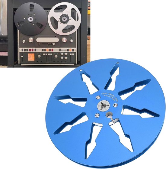 Lege Tape Spoel - Open Spoel Spoel - Muziek Opnemen - 8 Windbestendige Gaten - 7 Inch Diameter - Blauw — afbeelding 2