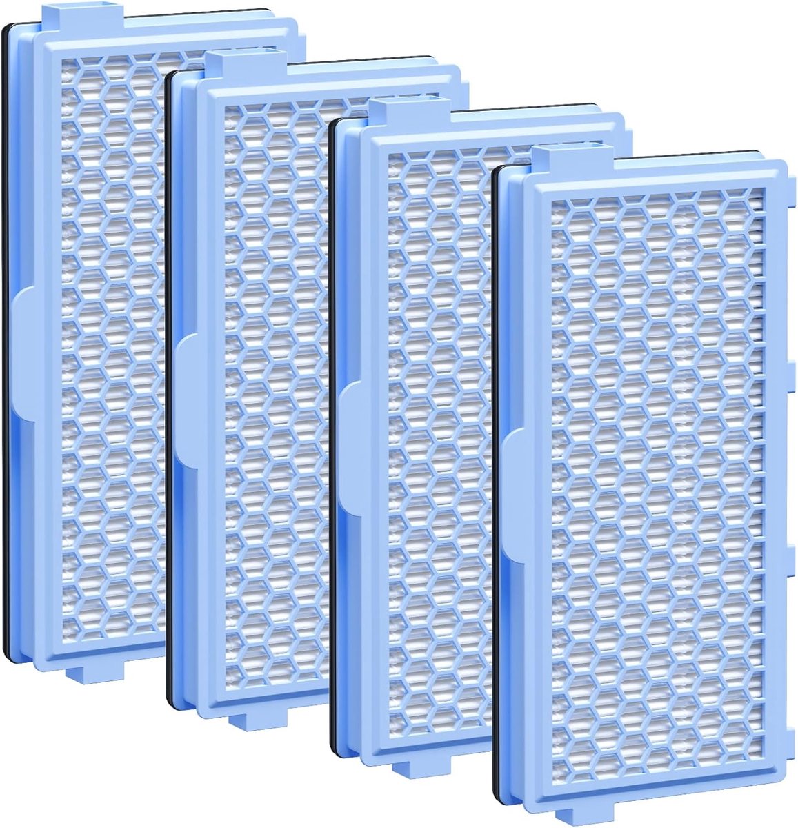 4 stuks set geschikt voor SF-HA 50 HEPA-filters, alleen geschikt voor Miele Compact C1 en C2, Complete C2 en C3, S8340, S4, S5, S6, S8, S4000—S899 en Guard L1/M1/S1 stofzuigers, niet geschikt voor Classic C1 of Complete C1