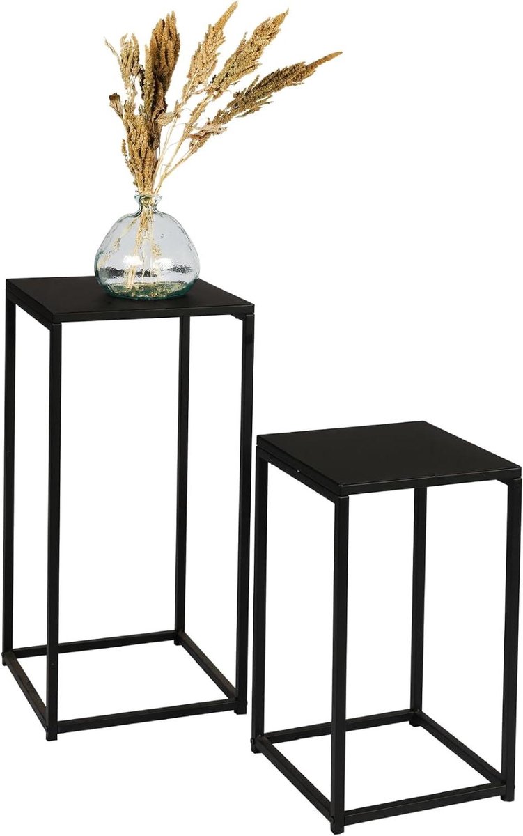 Bijzettafels Set - Metalen Tafels - Woonkamer Decoratie - Minimalistisch Design - 2 Maten