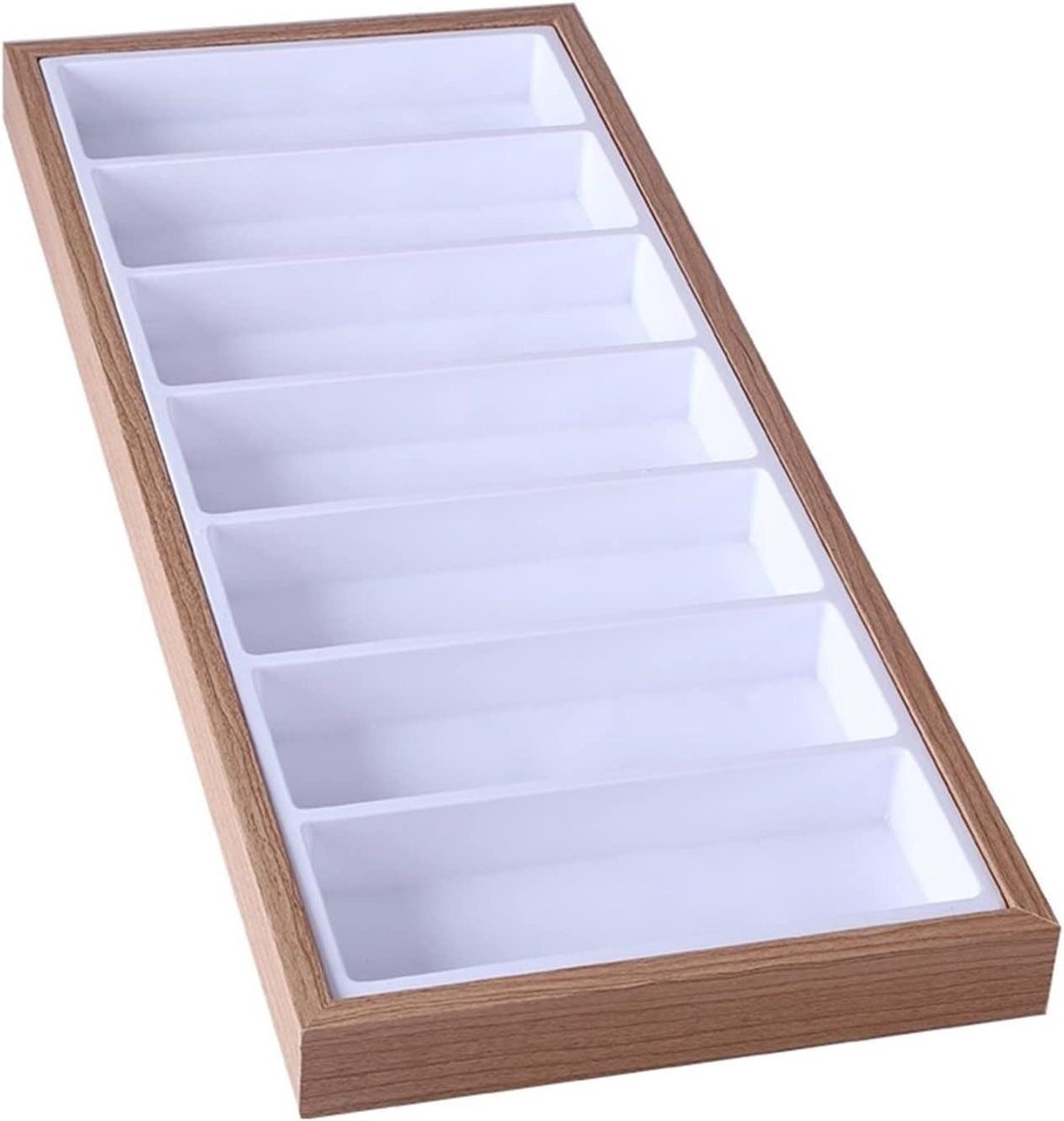 Sieraden Opbergdoos - Display Box Juwelen - Sieraden Organiseren - Zeven Compartimenten - Niet Gespecificeerd - Binnenkant Wit