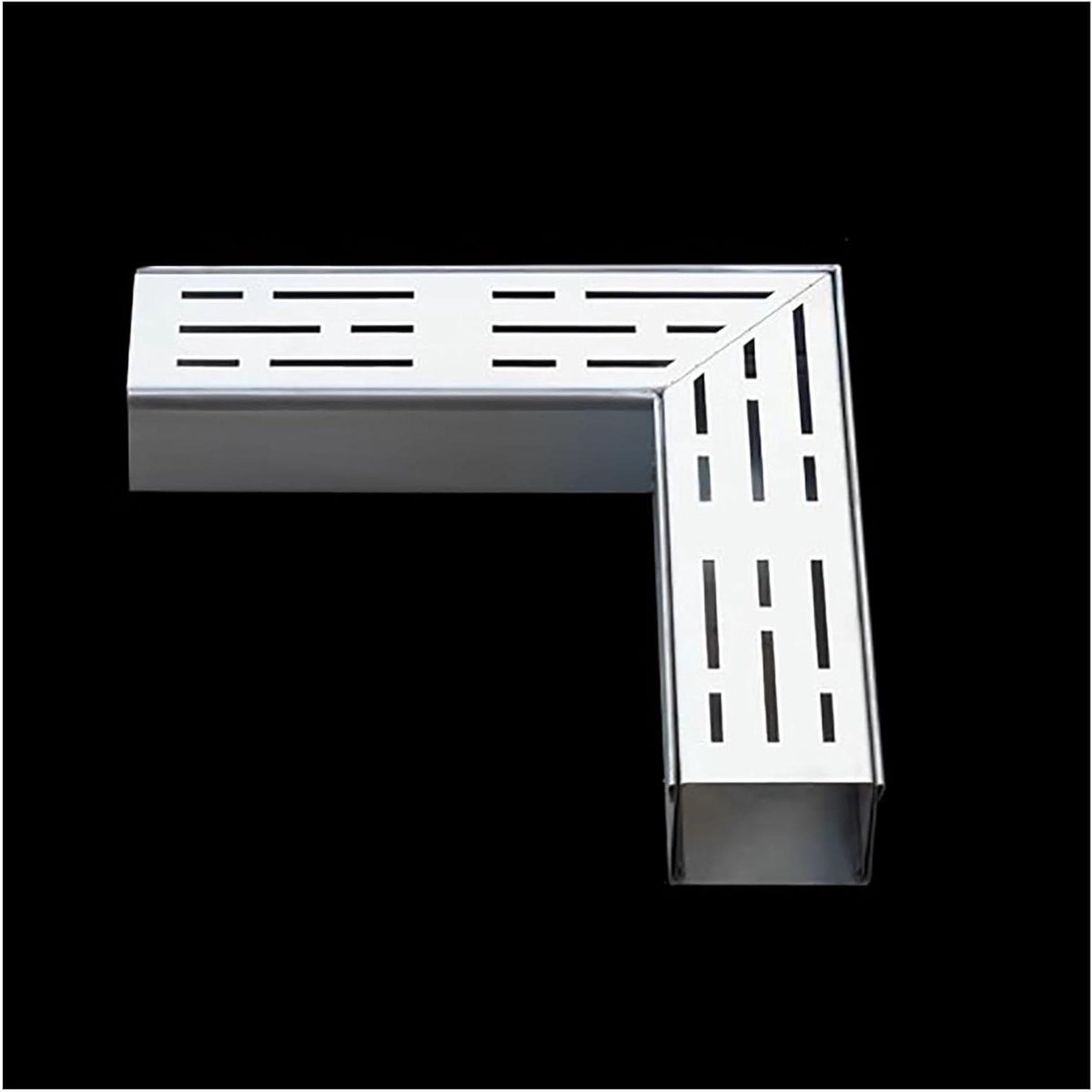 RVS drainagegoot - Afvoersysteem rooster - Water afvoeren - Roestvrij staal 304 - 10x5cm - Zilver