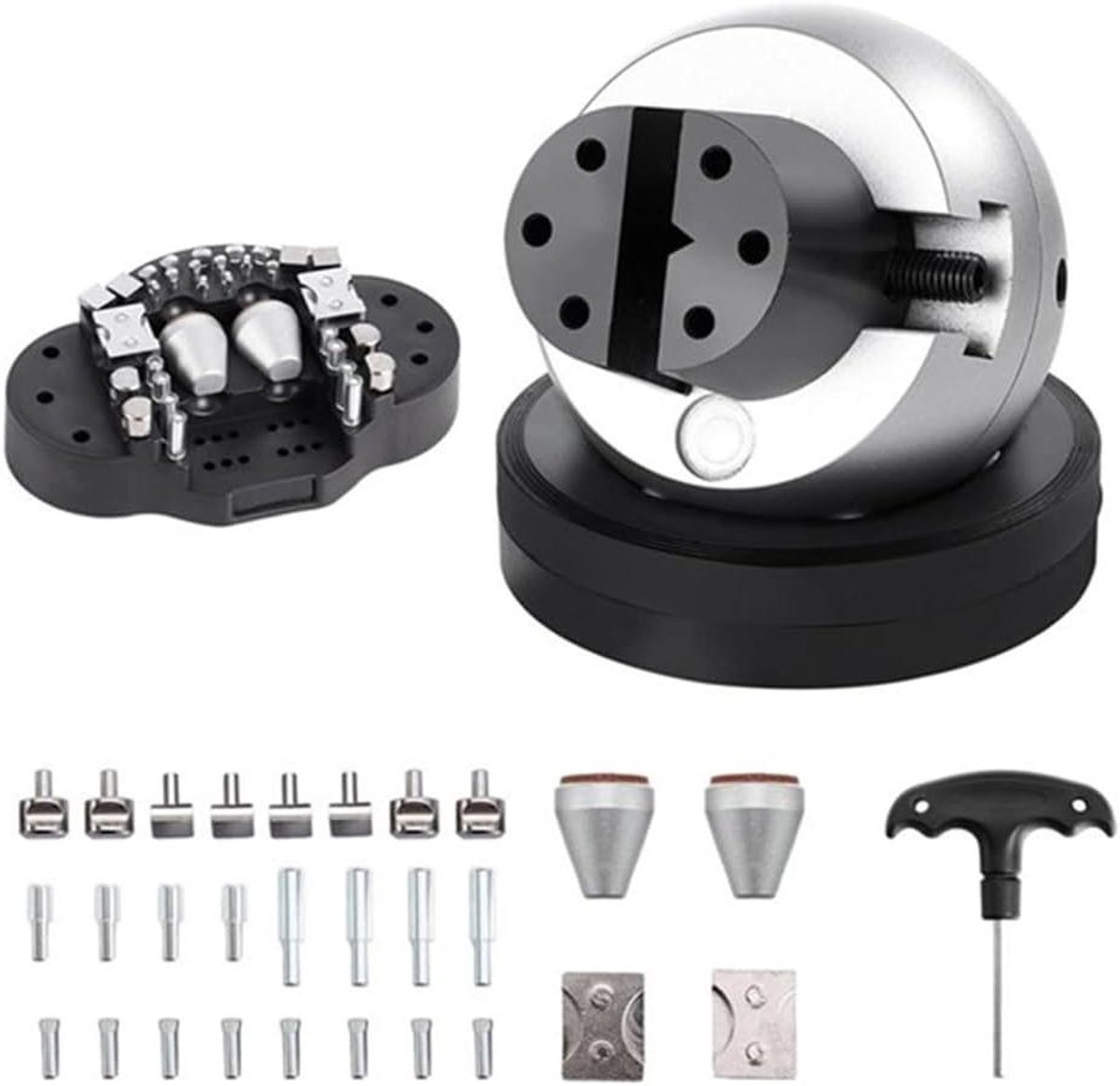 Mini Graveer Kogelvise - Graveergereedschap Set - Sieraden Maken - Zelfcentrerend Kaaksysteem - 5 Inch - Zilverkleurig