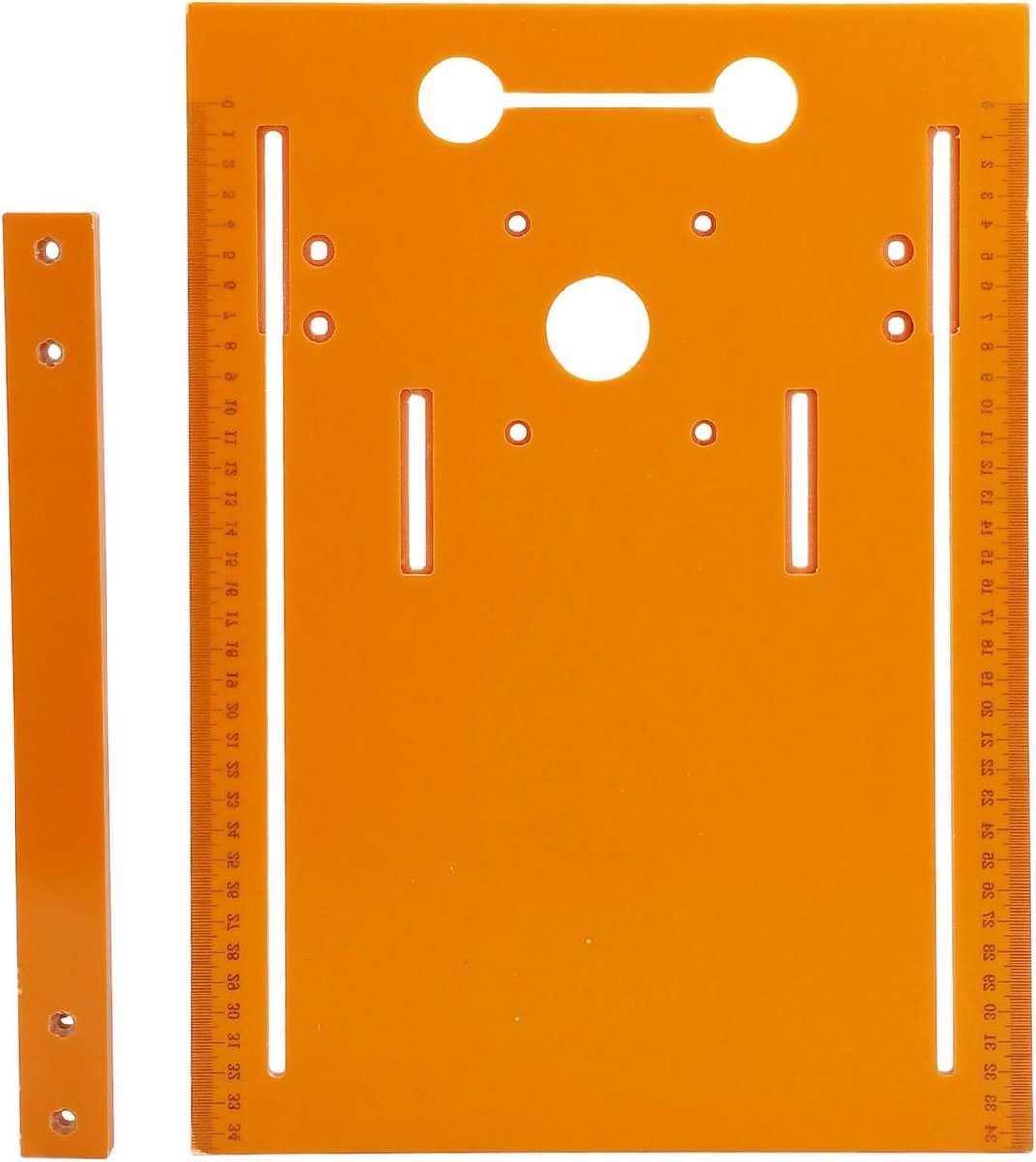 Zaagmachine Basisplaat - Cirkelzaag Drukbord - Precisie Houtbewerking - Sterke Technische Kunststof - 28 x 38 cm - Grijs