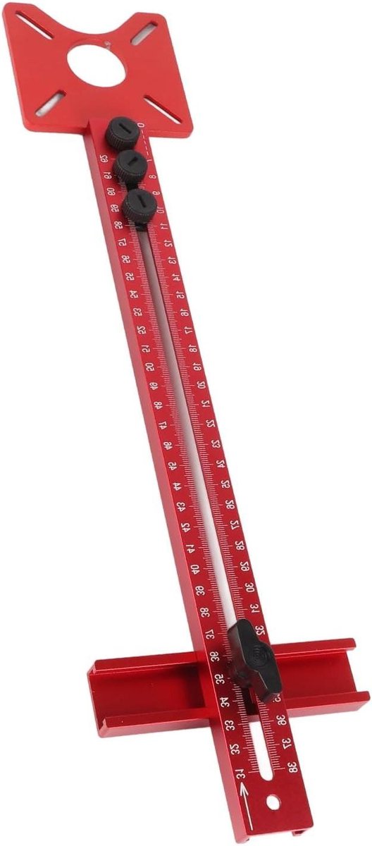 Freesgroefbeugel - Verstelbare Mal - Precisie Houtbewerking - 4-in-1 Functie - 35 cm Straal - Aluminium