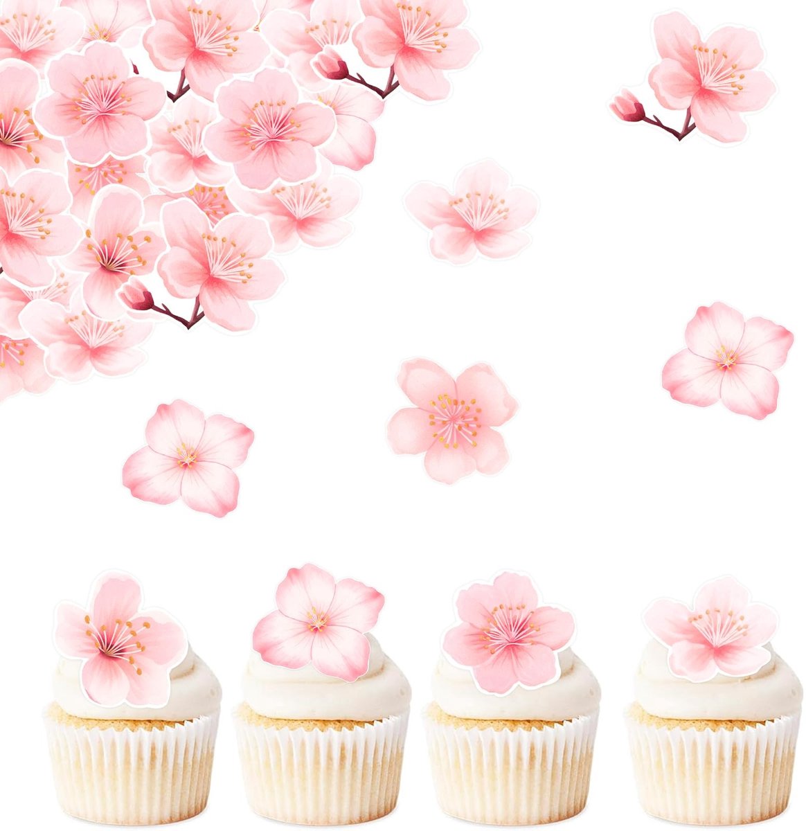Dailygoods - Perzikbloesem Taartdecoratie voor Creatieve Bakprojecten