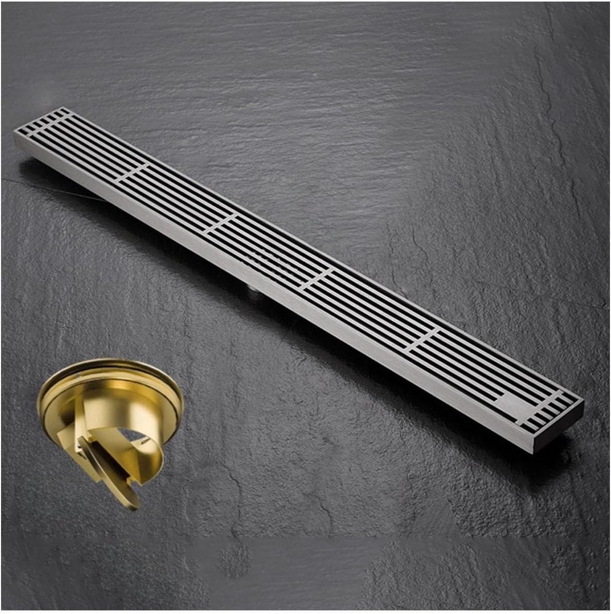 Vloerafvoer Douche - Lineaire Goot - Badkamer Afvoer - Roestvrij Staal - 60 cm - Zwart