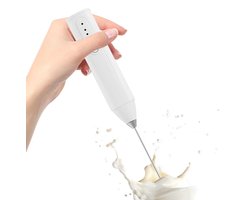 Elektrische Melkopschuimer - Koffie Mixer - Luxe Koffie Maken - 3 Snelheden Instelbaar - 1200 mAh Batterij - Wit