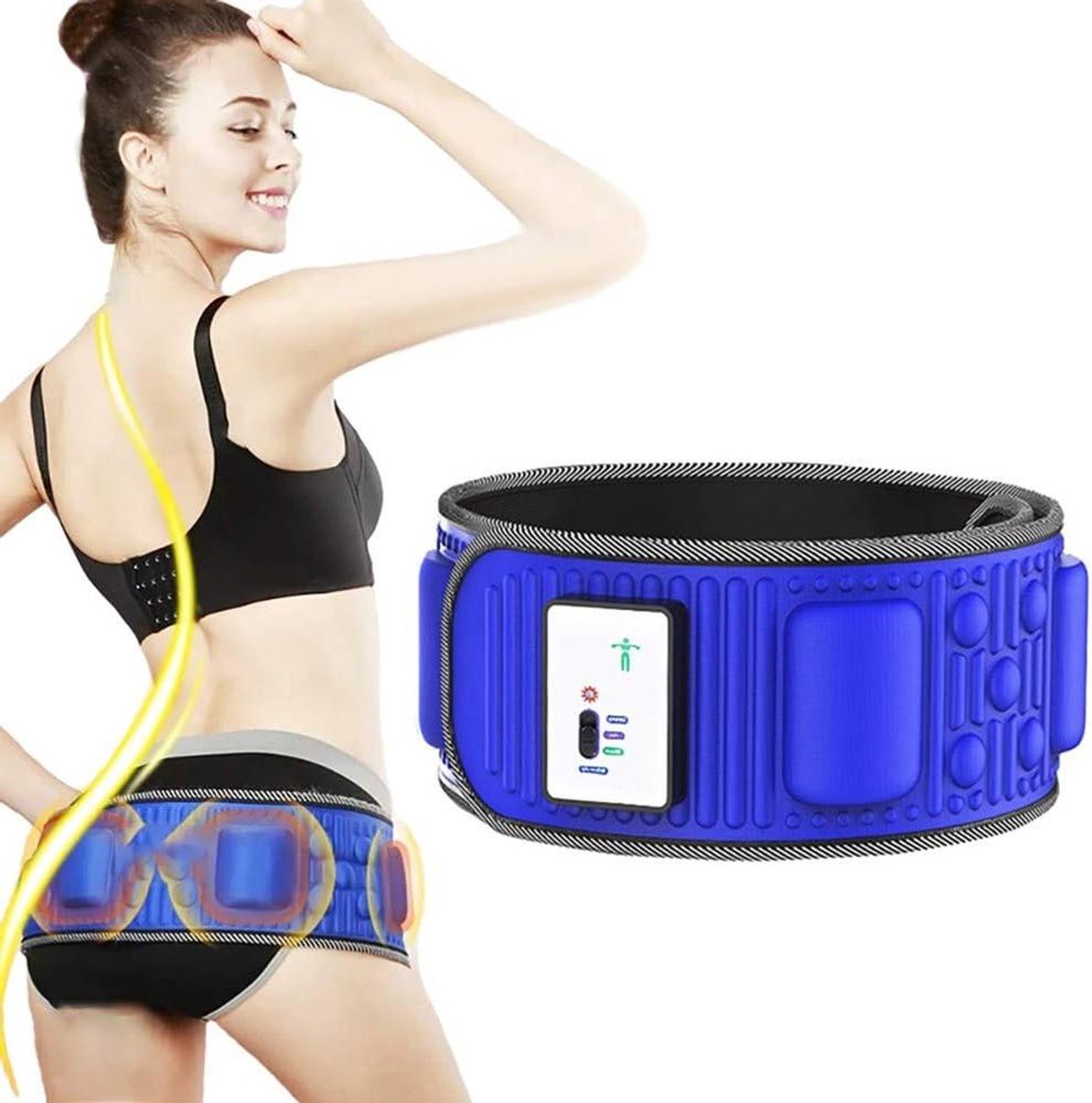 Afslankende riem - Massage riem - Spierontspanning - 5-motor massage - Universeel - Zwart