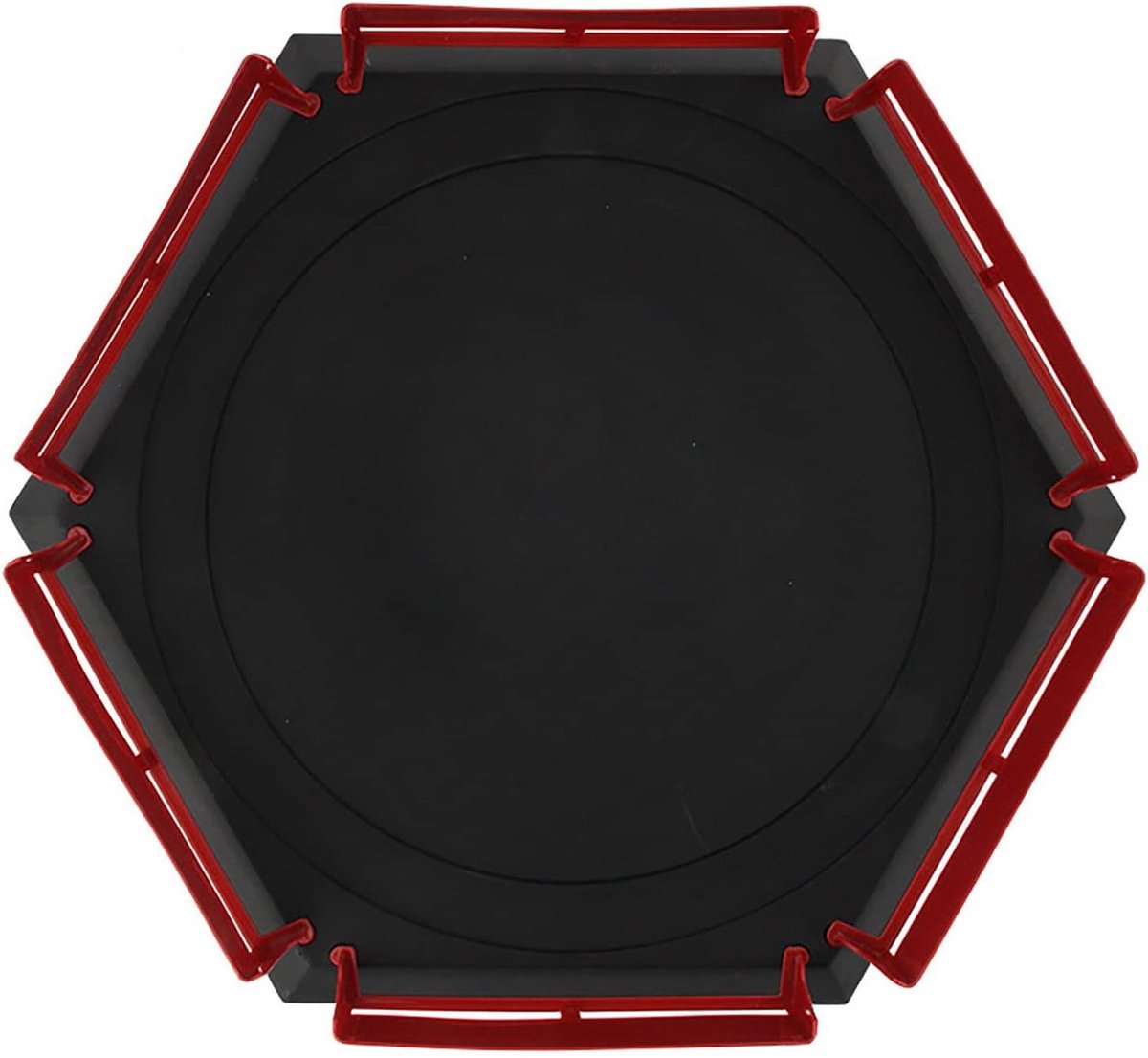 Battle Top Arena - Draaiende Vecht - Spelcompetitie - Afneembaar Ontwerp - 38 x 34 x 4 cm - ZWART