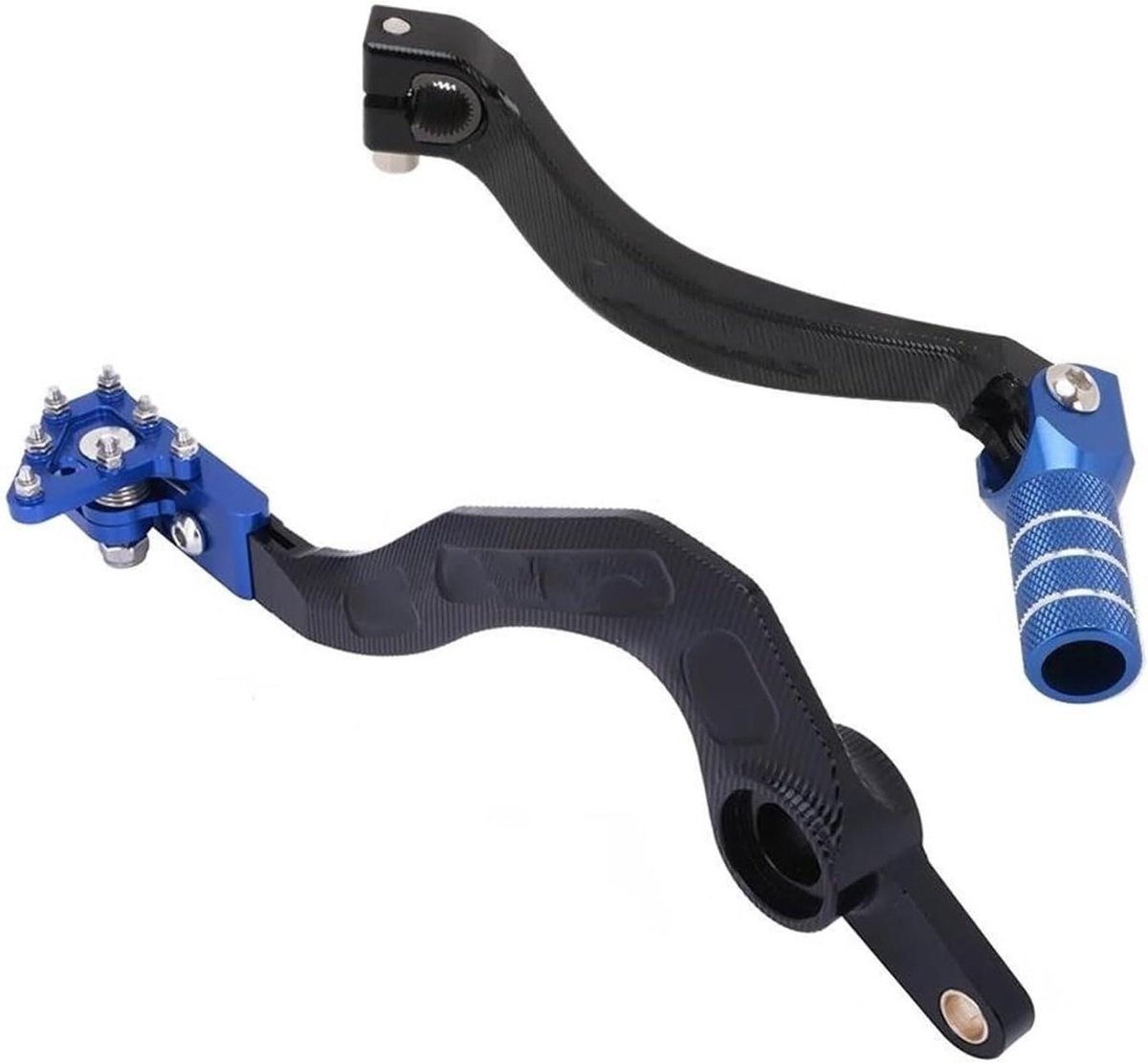 Motorfiets Voetsteunen - Pedaal Sets - Verbeter Rijcomfort - Groot Contactoppervlak - 600 Gram - Blauw Zwart