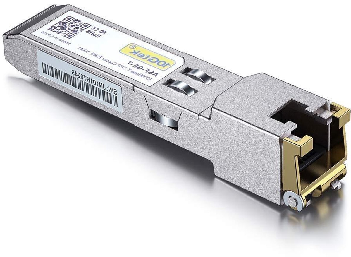 Netwerk Transceiver - Koper Module - Netwerk Verbinding - RJ45 Interface - 100 Meter - Zilver