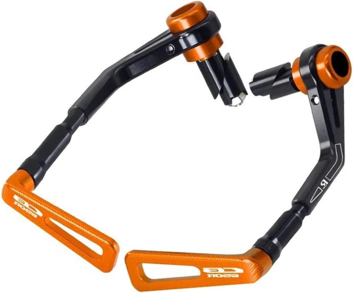 Remstang Bescherming - Hendel Protector - Veiliger Rijden - CNC Aluminium - Universele Pasvorm - Oranje