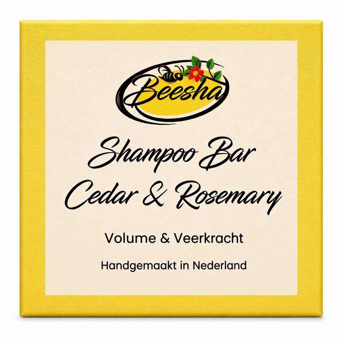 Beesha - Shampoo Bar Cedar & Rosemary - Vegan - Sulfaatvrij - Parabeenvrij - CG Proof