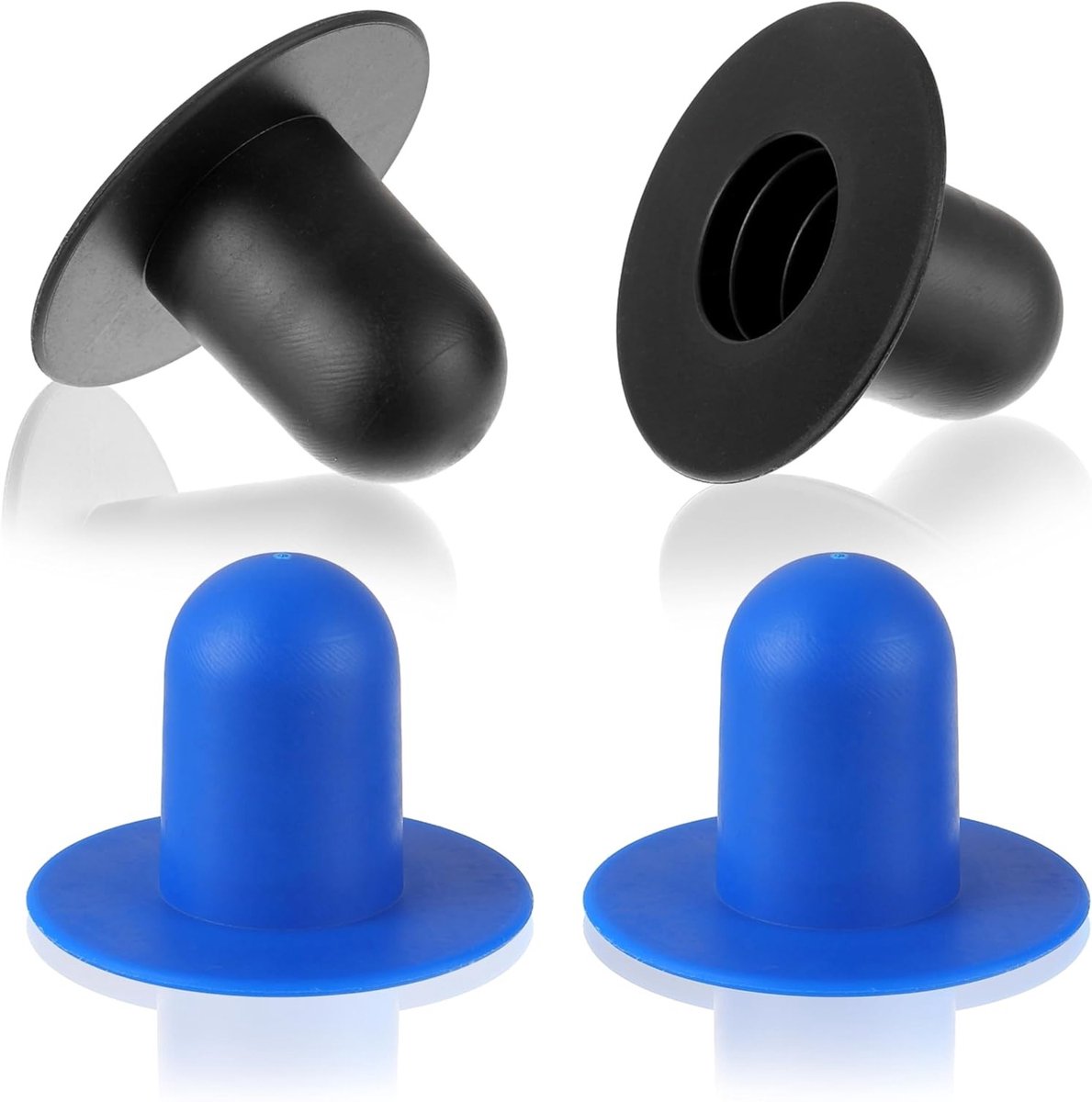 Set van 4 Vervangingsdoppen voor Zwembadfilterpompen - Geschikt voor Intex en Bestway, Zwart en Blauw, Effectieve Waterfiltratie en Bescherming