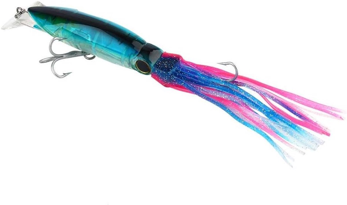 Kwalitatieve Vissersaas voor Octopus en Garnalen - 24cm / 40g Blauw, Perfect voor Zeevissen en Zoetwatervissen