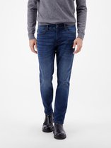 LERROS CONLIN 5-Pocket Stretch-Denim, SLIM FIT, effen kleur , Maat: W32_L30 , Kleur: MID BLUE USED WASH , 99% katoen, 1% elastaan