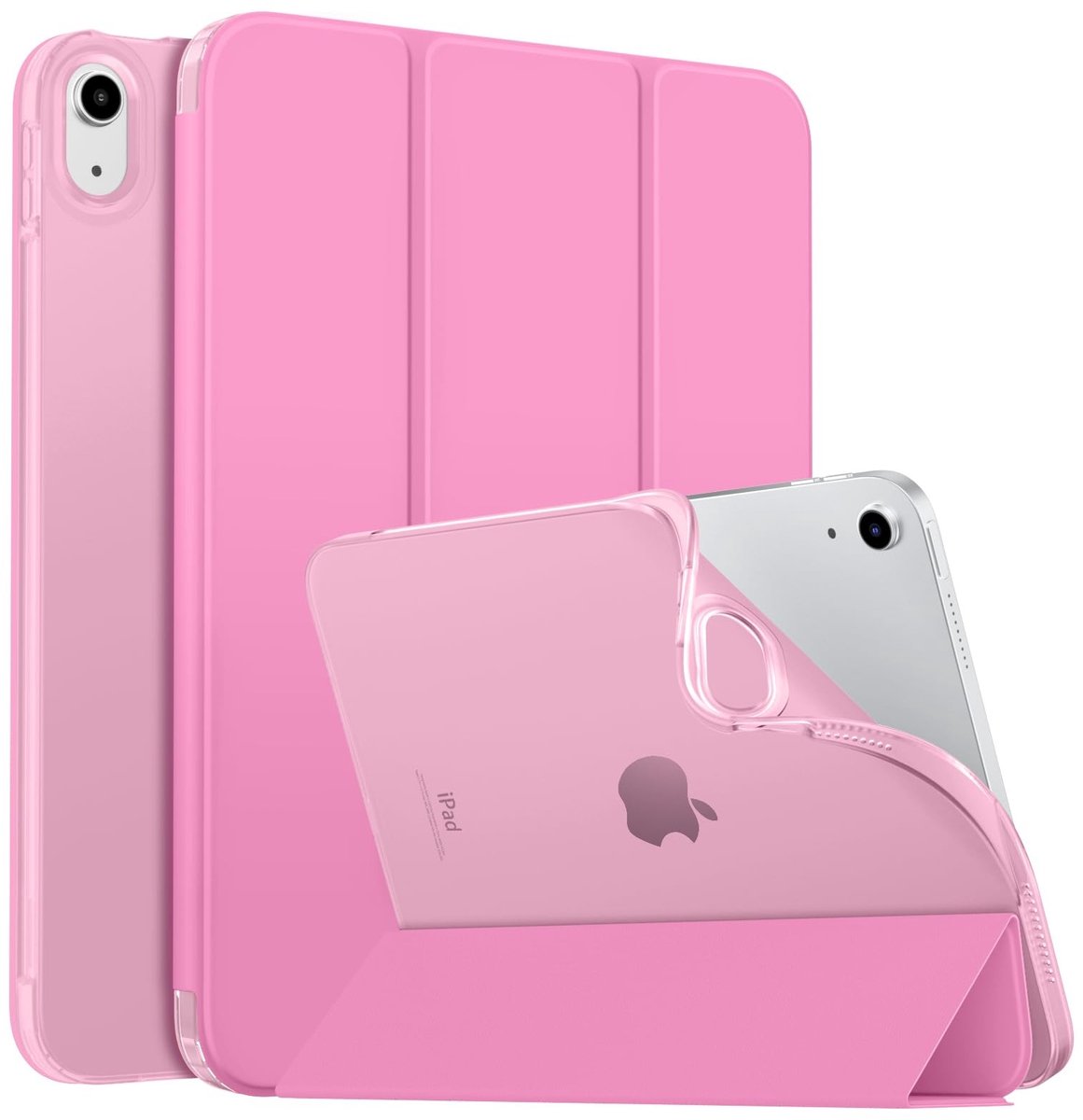 Dailygoods- Hoesje iPad 10e Generatie - Zachte TPU - Doorshijnende Matte Achterkant - Verstelbare Hoeken - Automatisch Waken/Slapen - Slank Lichtgewicht Ontwerp - Tablethoes