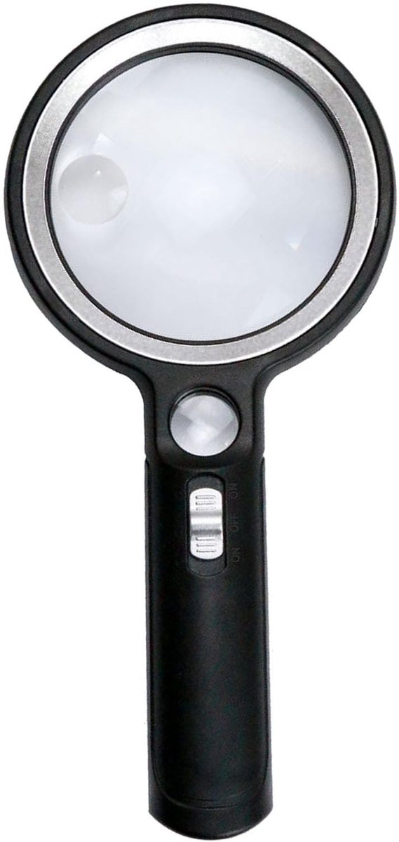 Dailygoods - Groot Vergrootglas - 5x Vergroting - Ideaal voor Senioren - Draagbare Leesloep met 30 LED-lampjes - Verlichting voor maculaire degenerati...