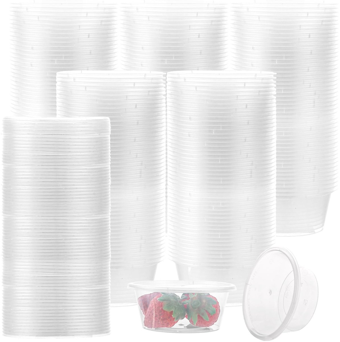 Dailygoods- Opbergdozen 100 stuks - 200 ml - Rond - Lekvrij - Magnetronbestendig - Ruimtebesparend - Voedselveilig PP-kunststof - Bewaardozen