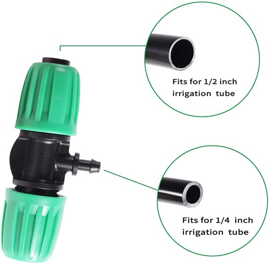 Dailygoods- T-Stuk 10 Stuks - Hoogwaardige Kunststof - Antidrop Ontwerp - Voor Drip Hoses - Tot 45 PSI - Eenvoudige Installatie - Irrigatiefitting van Dailygoods — afbeelding 5