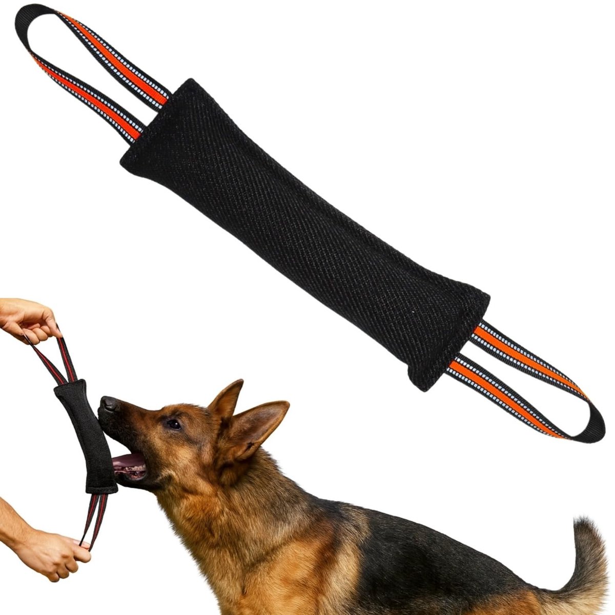 Bijtworst speelgoed 30 cm voor honden van jute