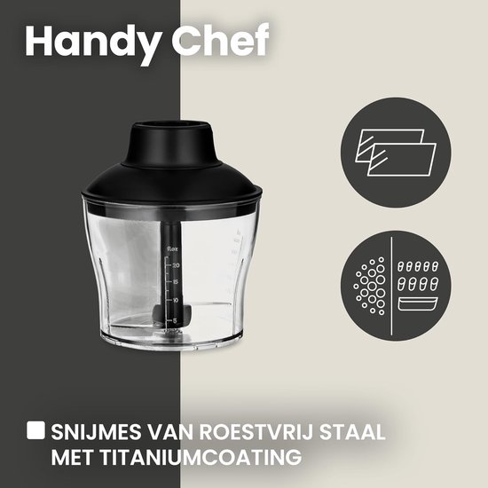 Handmixer Set - Keukenmixer Blender - Maaltijden Bereiden - 1500W Krachtige Motor - 5 Accessoires - Zilver — afbeelding 4