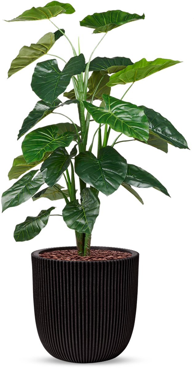 HTT Decorations Kunstplant Philodendron in Planter Ball groove zwart H130 cm