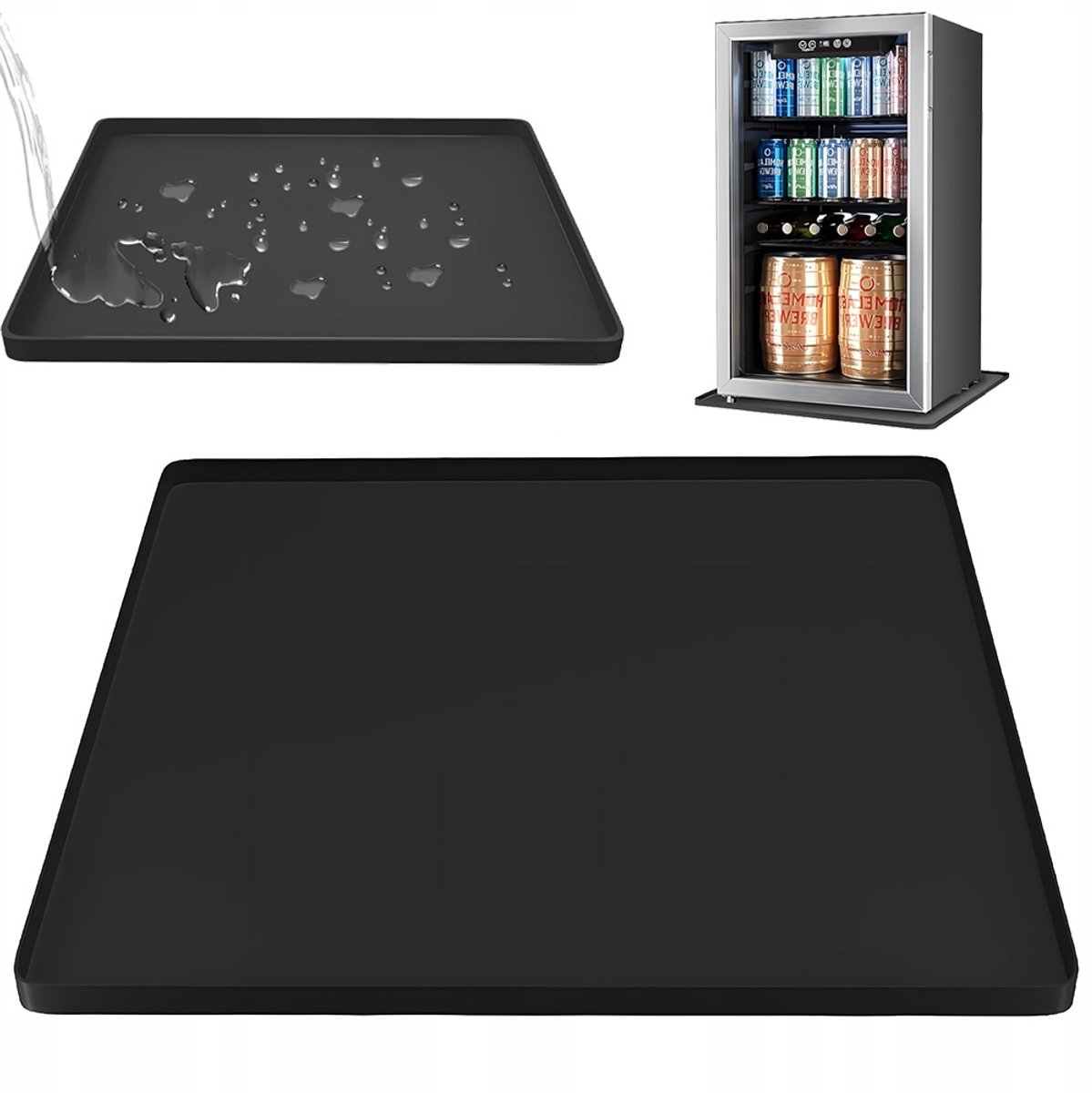 Koelkastmat - Koelkastorganizers - Waterdichte Siliconen Beschermmat - Siliconen mat - 60x60cm - Verdikt & Antislip - Tegen Lekken - Wasbaar & Herbruikbaar - Voor Keukenapparaten & Vloeren