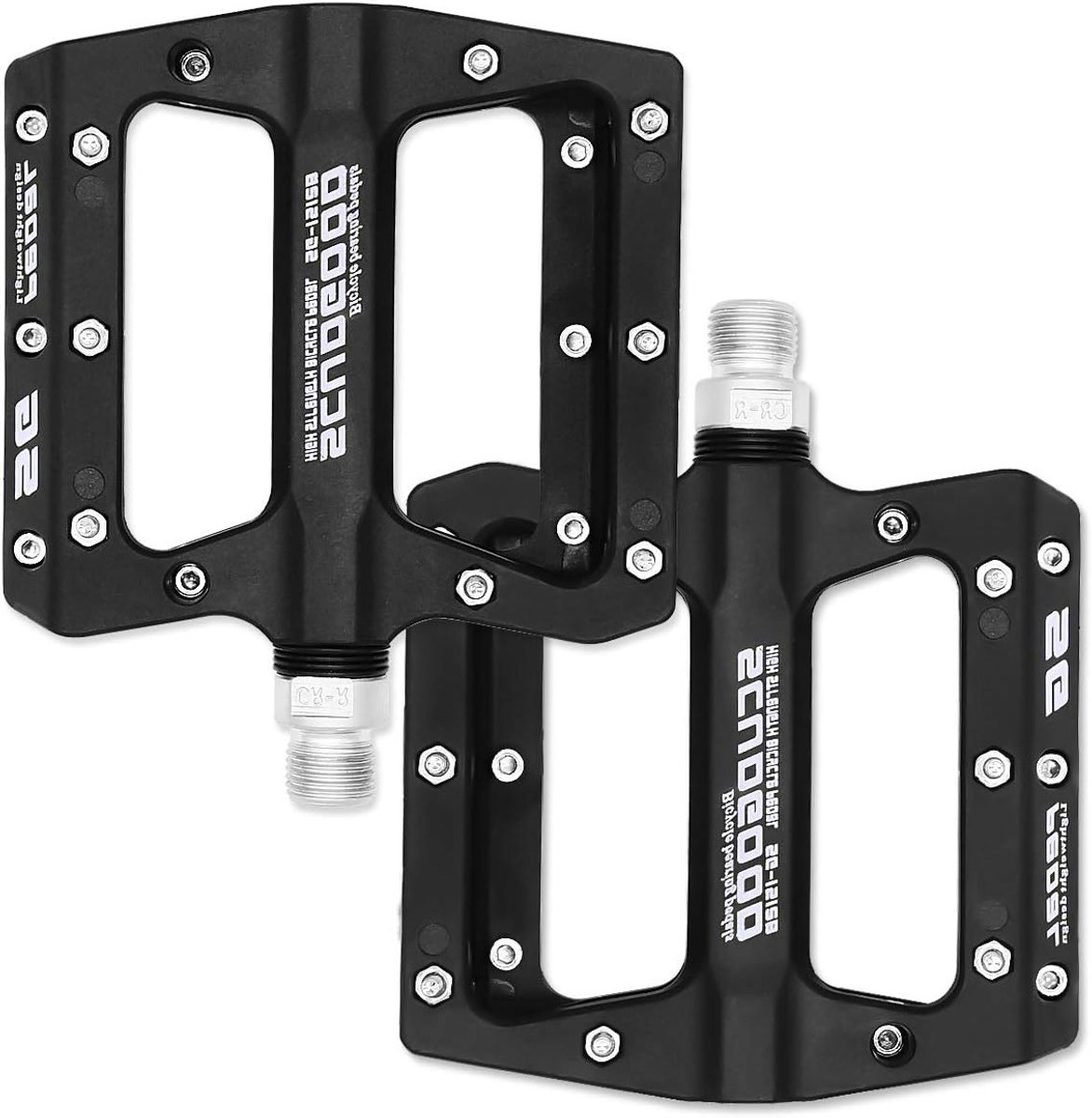 Duurzame en lichtgewicht platte fiets pedalen met 9/16 inch, hoge snelheid en afdichtingen, ideaal voor mountainbikes en BMX fietsen, met antislip functie