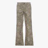 TwoDay dames wide leg jeans luipaardprint lengte 33 - Bruin - Maat 32/33