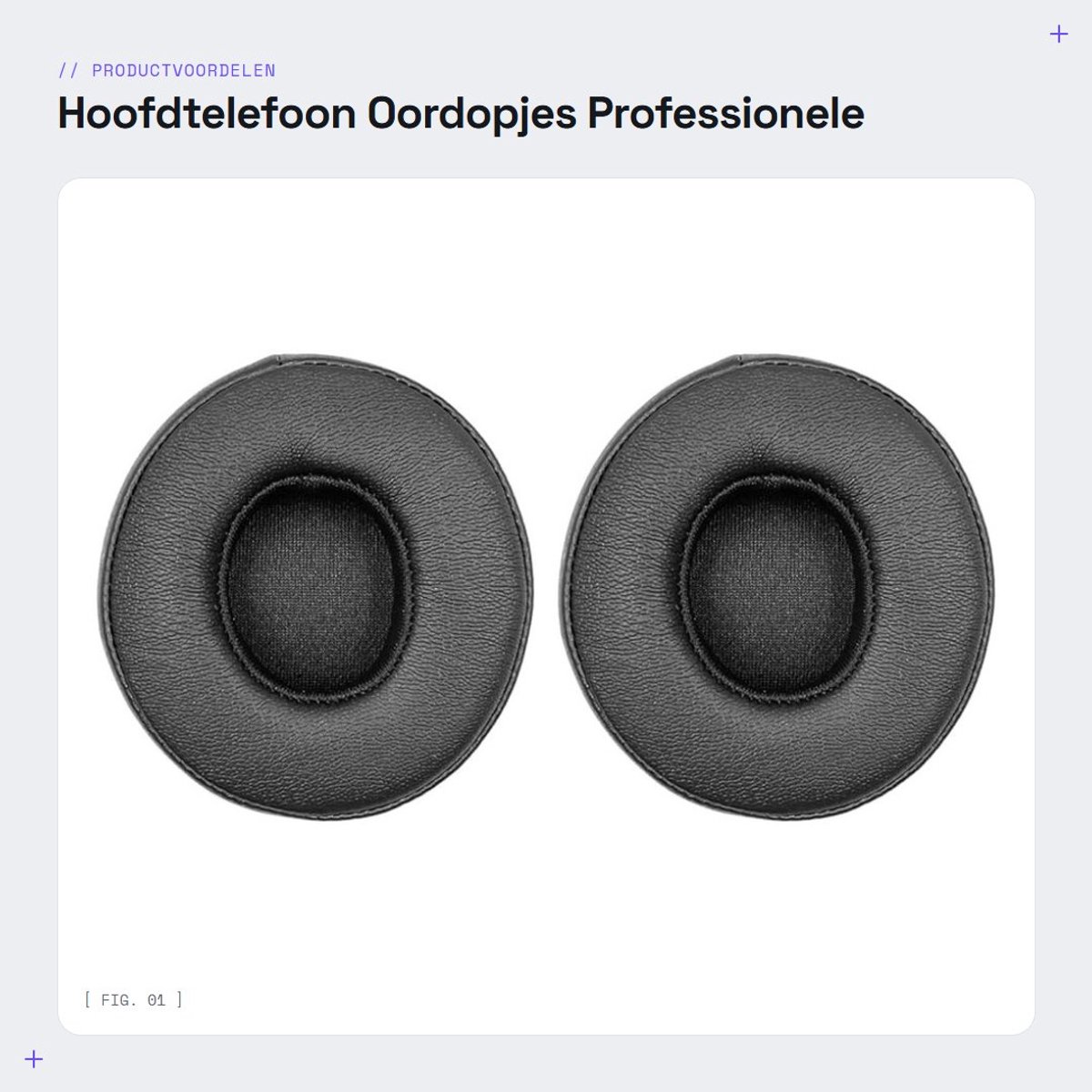 Dailygoods - Hoofdtelefoon Oordopjes - Professionele Kussens - Zwart - Comfortabel en Sterk - Geschikt voor Beats Solo 2 en 3 - Eiwitleer en Traagschuim