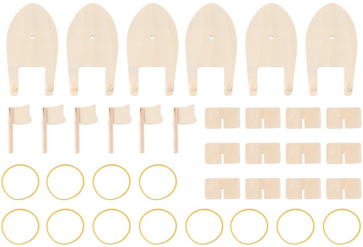 Dailygoods - 6-Delige Doe-Het-Zelf Zeilboot Modelset voor Knutselen