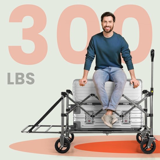 Bolderkar opvouwbaar - Stevig opvouwbaar frame - Strandwagen - Kampeerwagen van Bolderkar Opvouwbaar — afbeelding 2