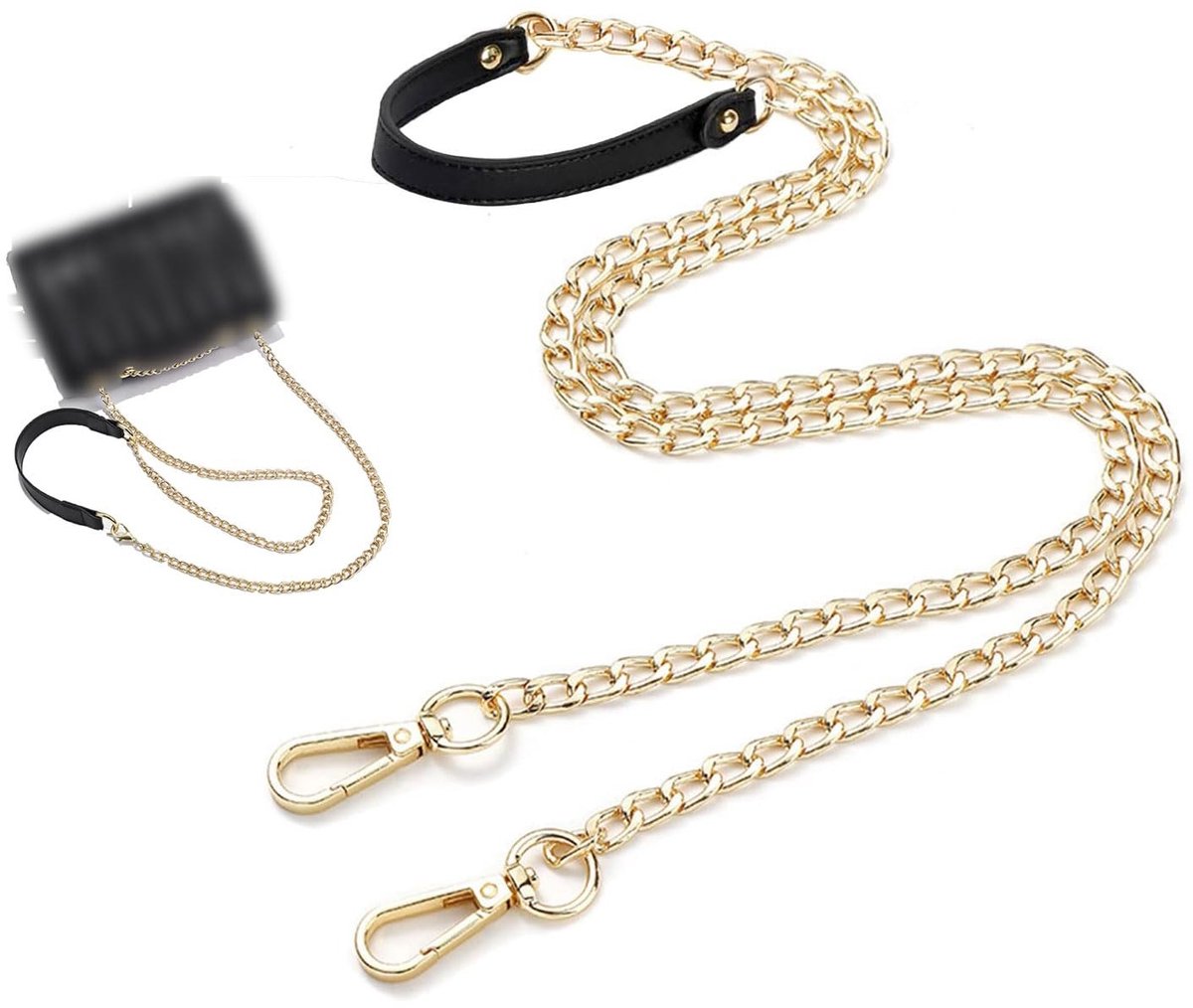 Dailygoods- Schoudertas Riem 120 cm - Metalen Karabijnhaken - Duurzaam - Anticorrosief - Verstelbaar - Geschikt voor Leer en PU-leer - Tasriem