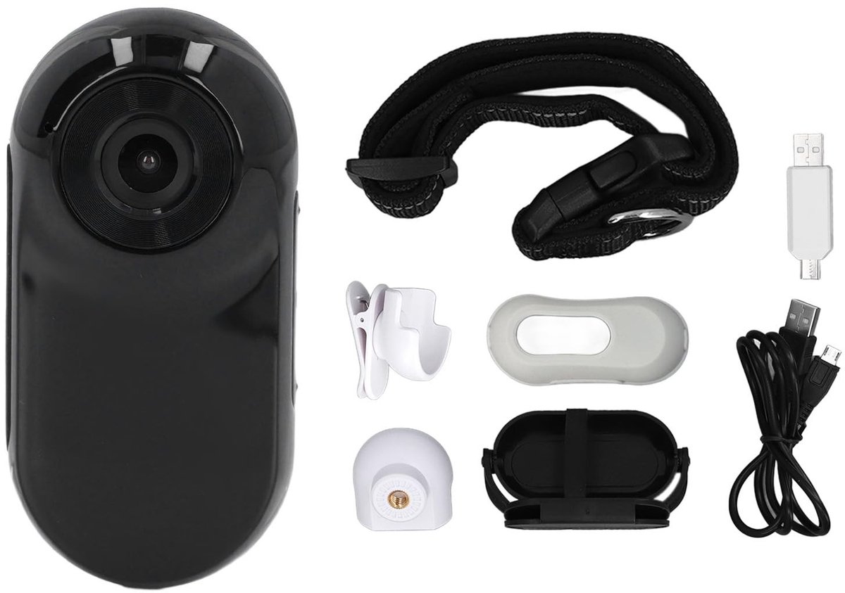 Camera voor Huisdieren - Verstelbare Mini Actiecamera voor Katten en Honden - Video-opname - Binnen en Buiten - Zwarte Kattenhalsband Camera met 120 Graden Lens