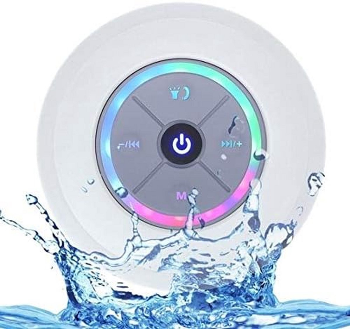 Draadloze Bluetooth Speaker - Waterproof Speaker - Muziek Luisteren - Met FM Radio - IP67 Waterdicht - Wit