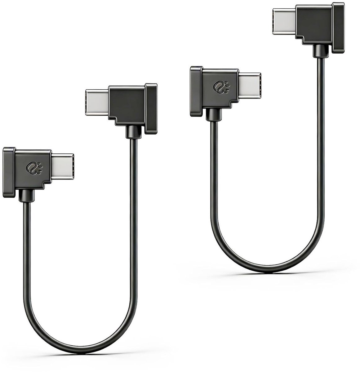 Set van 2 USB-C naar USB-C OTG-kabels van 15 cm voor tablet en smartphone, ideaal voor dronecontroller verbinding, compatibel met Mini 2, Mavic 3 en Air 2S, perfect voor dataoverdracht en opladen