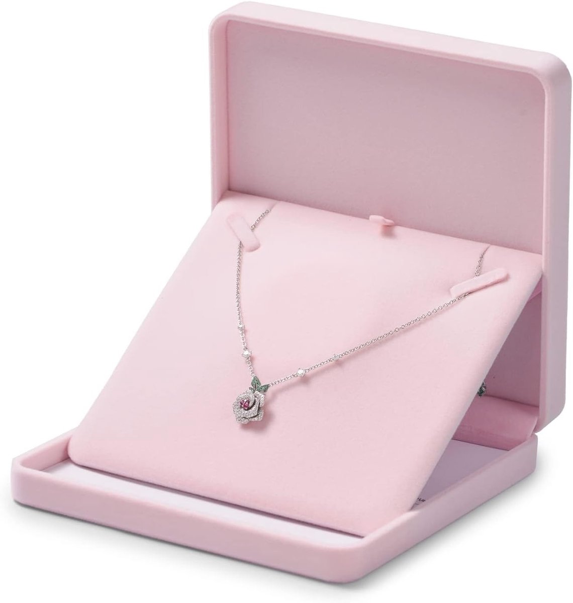 Grote Velvet Necklace Box voor Organisatie van Kettingen en Hangers - Perfect voor Verjaardag, Kerst en Moederdag
