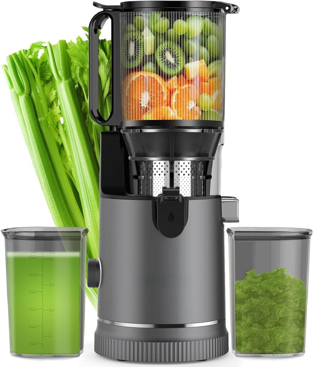 Elektrische Vruchtenpers - Sapcentrifuge Citrus - Verse Sappen Maken - Eenvoudige Bediening - Compact Formaat - Zwart