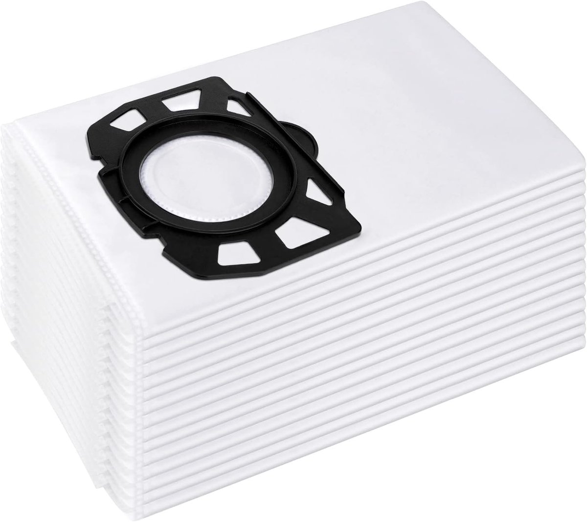 Geschikte verpakking van 15 stofzuigerzakken geschikt geschikt voor Karcher 2.863-006.0 non-woven filterzakken 487 wd4 wd5 wd6 wd5p wd6p premium mv4 mv5 mv6 filterzakken geschikt geschikt voor nat- en droogstofzuiger